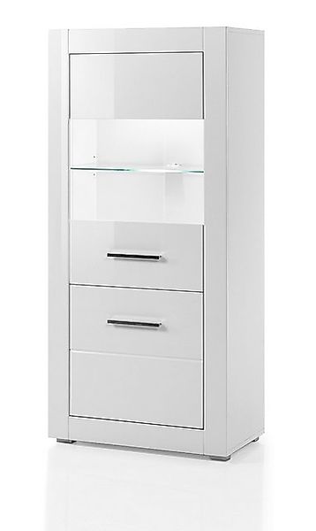 Furn.Design Midischrank Carrara (Vitrine halbhoch, 2-türig, 65 x 142 cm) in günstig online kaufen