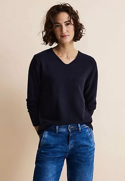 STREET ONE V-Ausschnitt-Pullover, in Melange Optik günstig online kaufen
