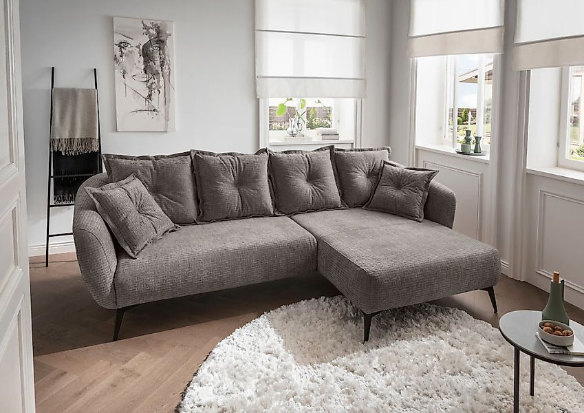 Home affaire Ecksofa "Baggio Stellmaße 277/162 cm, modern & elegant, hoher günstig online kaufen