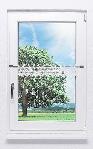 LYSEL® Scheibengardine Lochstickerei, (1 St), transparent, günstig online kaufen