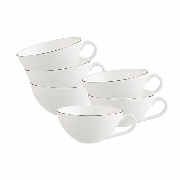 Villeroy & Boch Tasse "Teetassen Anmut Platinum No.1 140 ml 6er Set weiß" günstig online kaufen