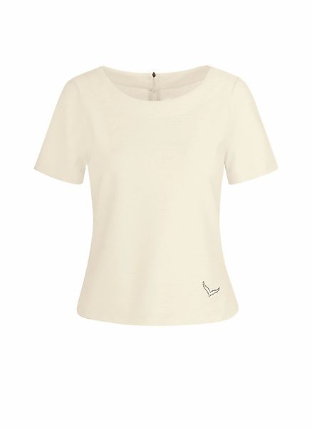 Trigema Sweatshirt "TRIGEMA Shirt mit kurzen Ärmeln mit Kristallsteinen" günstig online kaufen