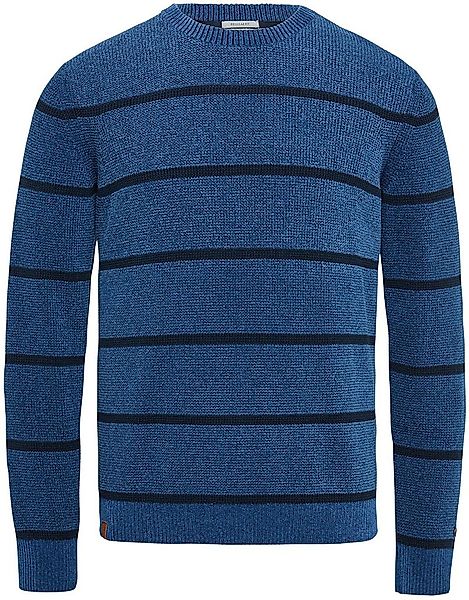 Cast Iron Pullover Gestreift Dunkelblau - Größe XL günstig online kaufen