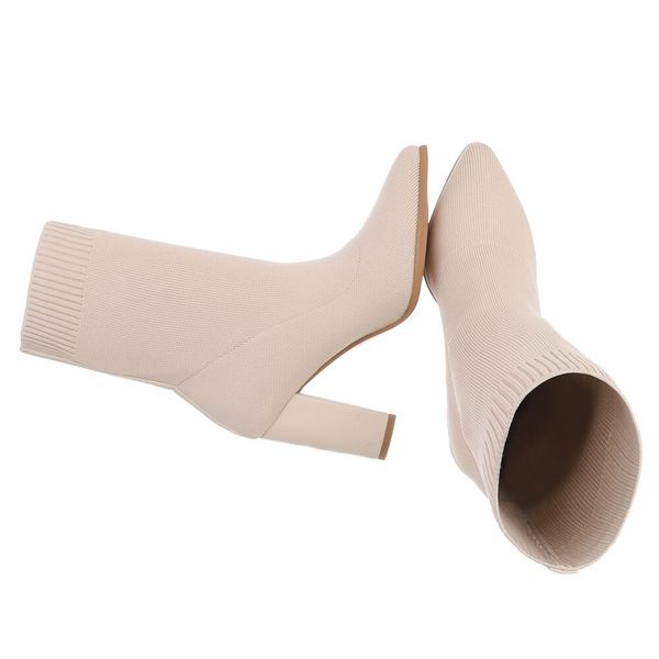 Ital-Design Elegante Strumpfstiefel mit Blockabsatz für günstig online kaufen
