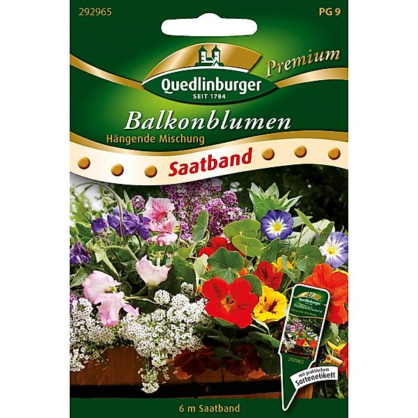 Quedlinburger Balkonblumen Mischung Hängend Saatband günstig online kaufen