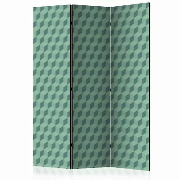 artgeist Paravent Monochromatic cubes [Room Dividers] grün Gr. 135 x 172 günstig online kaufen