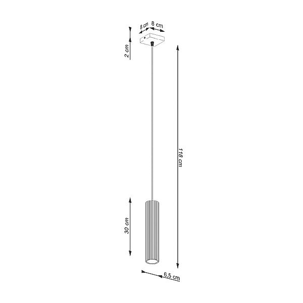 Pendellampe Karbon, schwarz, Ø 6 cm, Aluminium günstig online kaufen