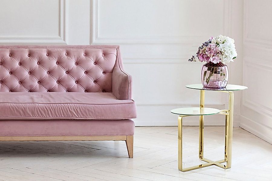 Kayoom Beistelltisch Katris, Ausgefallenes Gestell aus stabilem Edelstahl ( günstig online kaufen