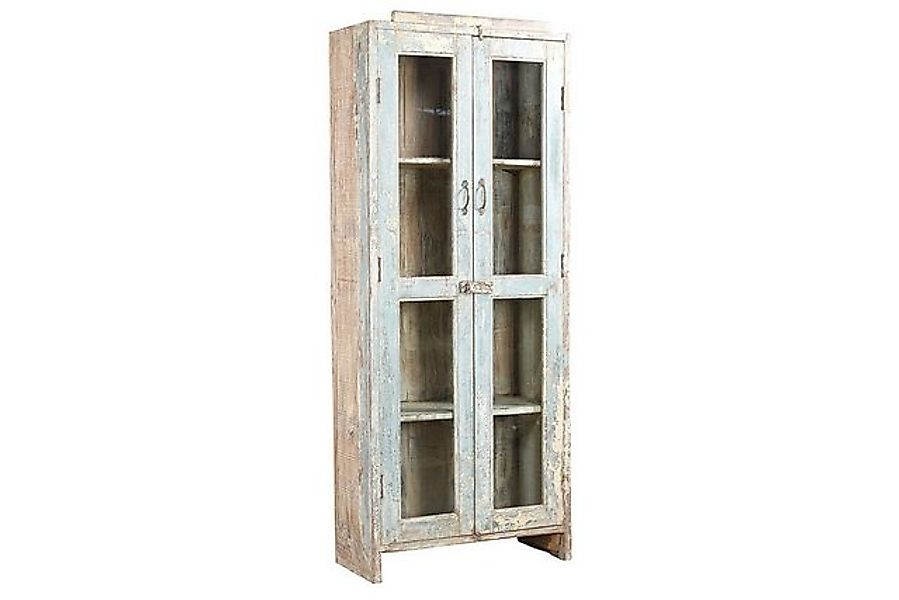 daslagerhaus living Hochschrank Vitrine Vintage hellblau günstig online kaufen