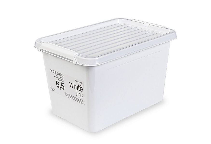KONZEPT Aufbewahrungsbox mit Deckel und stabilen Clips – Stapelbar, robust, günstig online kaufen