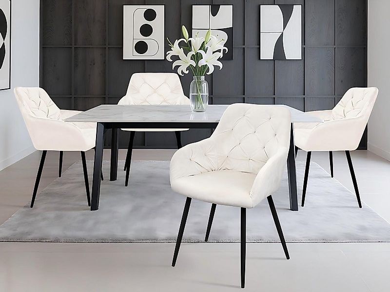 HOMELUX Polsterstuhl Esszimmer Stühle 4er Set, Esszimmerstuhl Küchenstuhl m günstig online kaufen