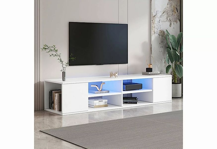 OKWISH TV-Schrank TV-Board mit LED-Beleuchtung, Fernsehtisch günstig online kaufen