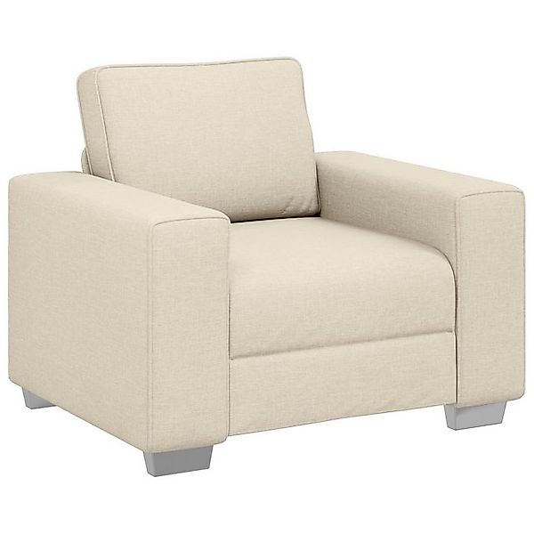 vidaXL Sofa Creme Stoffpolsterung mit Holzrahmen Standard Langlebig, 1 Teil günstig online kaufen