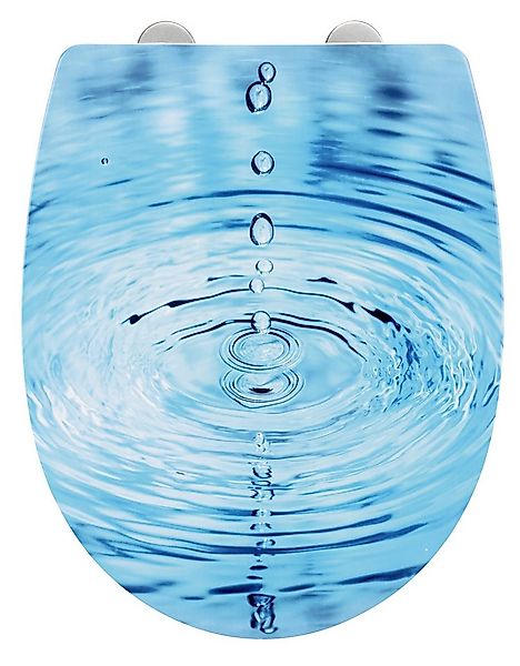 WENKO WC-Sitz Droplets, glänzender Toilettensitz aus Thermoplast mit Motiv, günstig online kaufen
