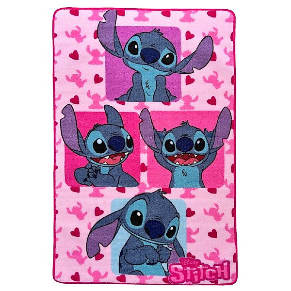 Wohndecke Lilo & Stitch Kinderteppich im Kinderzimmer, 120x80cm, Lilo & Sti günstig online kaufen
