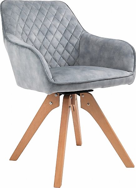 SalesFever Essgruppe "Eleganter Tisch inkl. Stühle" 5-teilige Samtverlours- günstig online kaufen