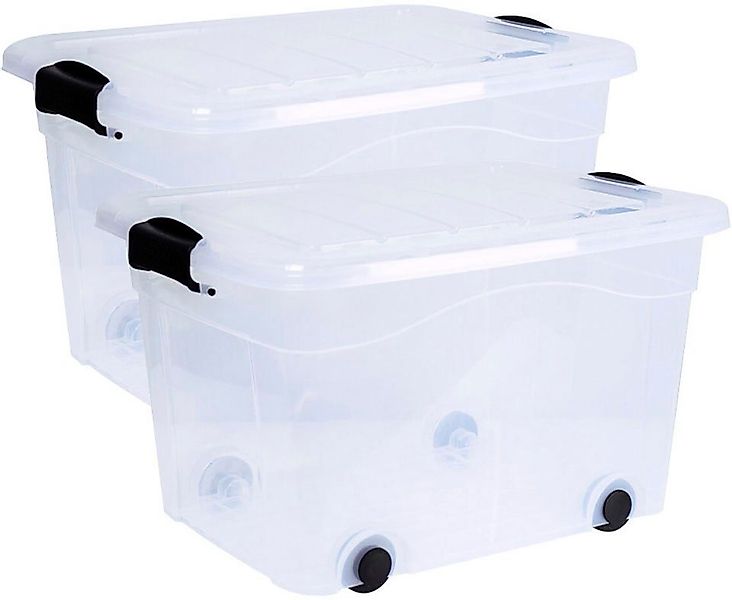 Siena Home Aufbewahrungsbox Anzio (2 St), mit Rollen, Kunststoff günstig online kaufen