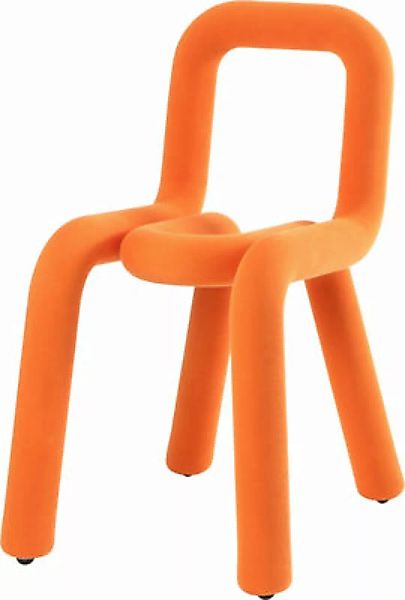 Gepolsterter Stuhl Bold textil orange - Moustache - Orange günstig online kaufen