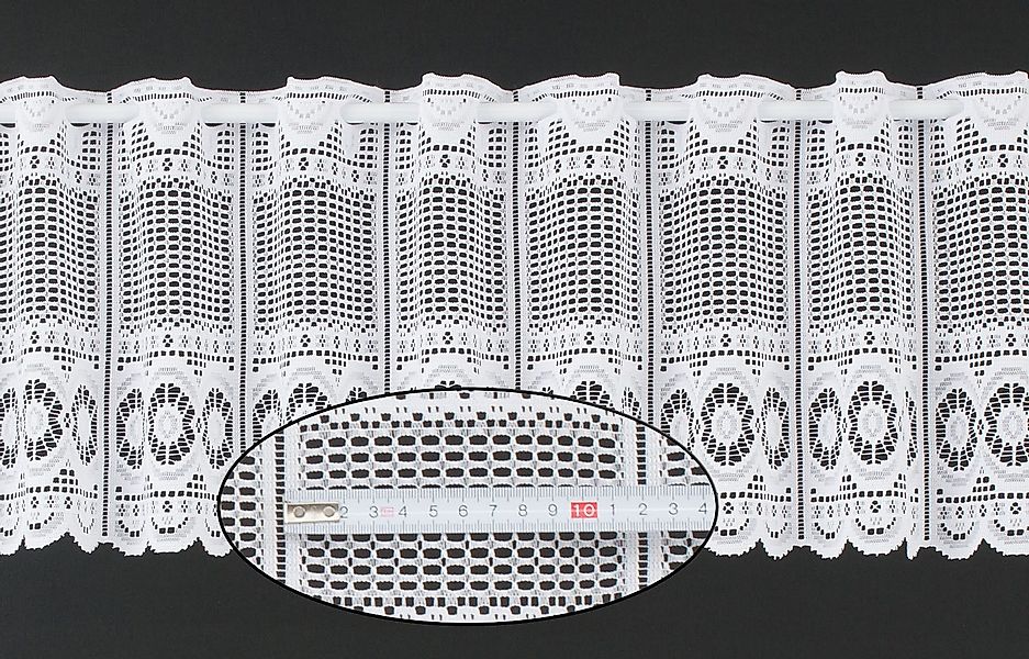 Gardinen Kranzusch Scheibengardine nach Maß Jacquard günstig online kaufen