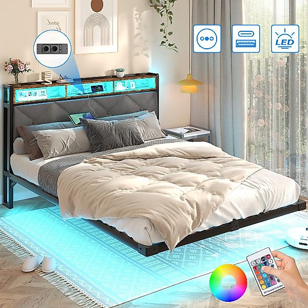 Mihtrov Polsterbett LED Schwebebett mit Ladefunktion(2 günstig online kaufen