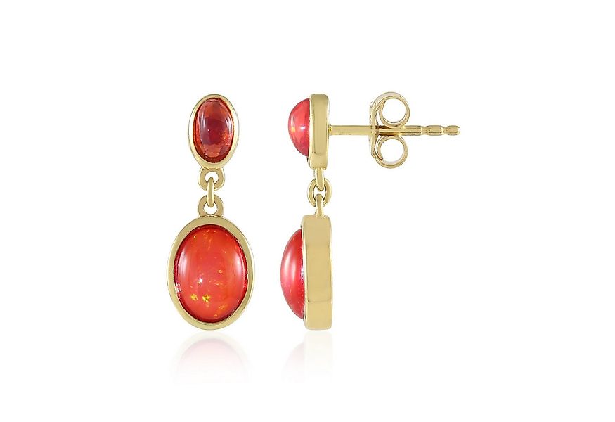 Cavill Ohrring-Set Äthiopischer Roter Opal Goldplattierte Silberohrringe (2 günstig online kaufen