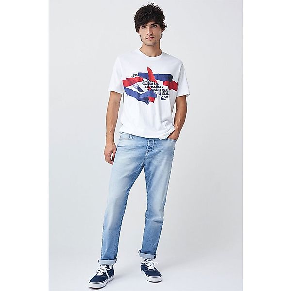 Salsa Jeans 126239-000 / Front Graphic Image Kurzarm T-shirt 2XL White günstig online kaufen