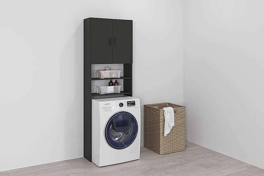 FMD Waschmaschinenumbauschrank "Olbia" mit viel Stauraum, 2 offene Fächer, günstig online kaufen