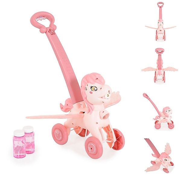 Moni Nachziehspielzeug Schiebespielzeug Pony Wings, Seifenblasen günstig online kaufen