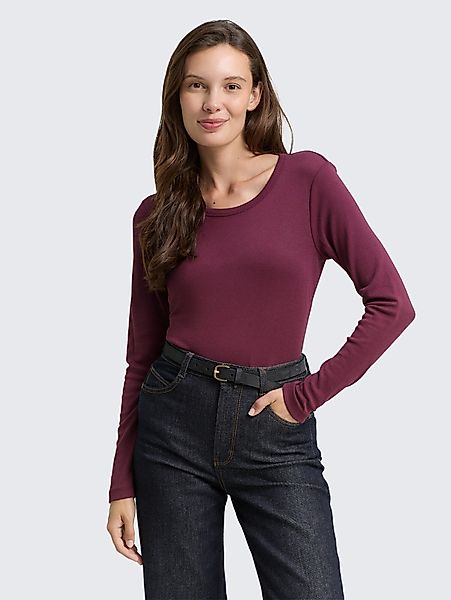 TOM TAILOR Langarmshirt Basic Slim Fit günstig online kaufen