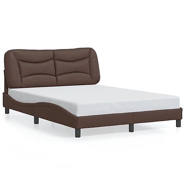 vidaXL Bettgestell ohne Matratze Hvar Braun 140x200 cm Kunstleder 3208004 günstig online kaufen