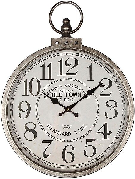 Ambiente Haus Wanduhr »Wanduhr Silber 35cm« günstig online kaufen