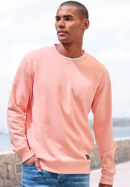 John Devin Sweatshirt, Langarm, Pullover mit Rundhals, Baumwollmischung günstig online kaufen
