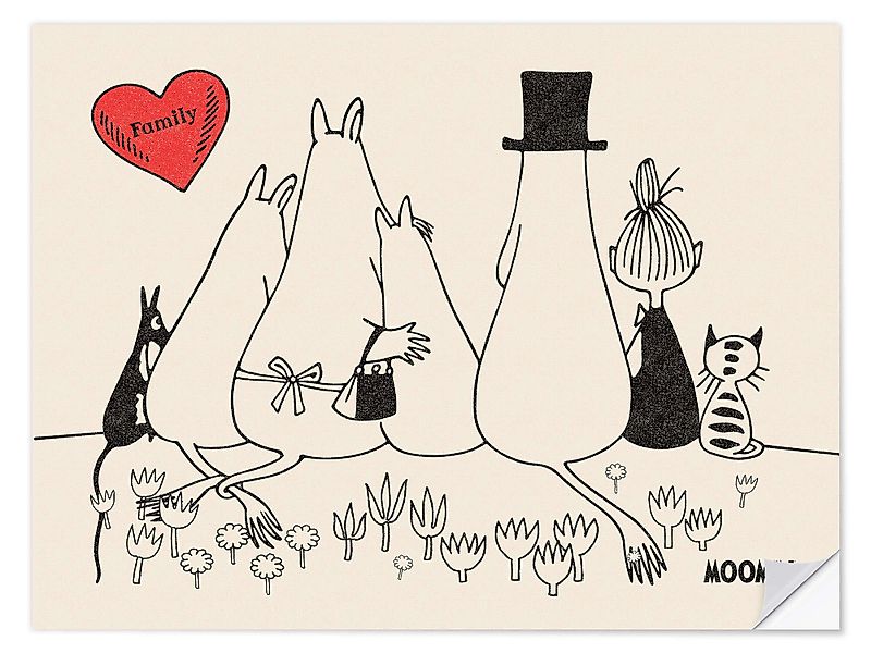 Posterlounge Poster Moomin, Moomin Family, Kinderzimmer günstig online kaufen
