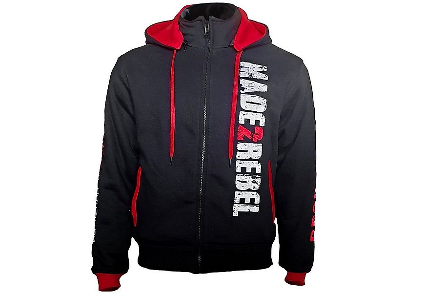 Broken Head Kapuzensweatjacke Made2Rebel Rot Hoodie mit abnehmbarer Kapuze günstig online kaufen