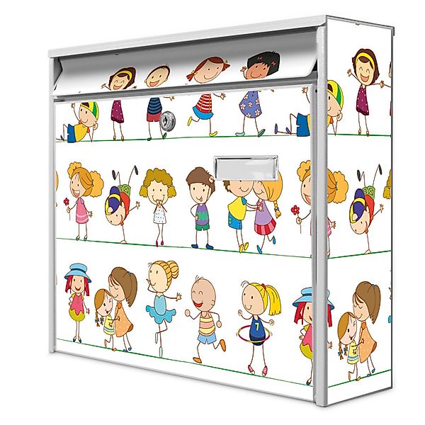 Banjado Briefkasten Weiß 36.2x32.2x10cm Groß / Inkl. Montagematerial & 2 Sc günstig online kaufen