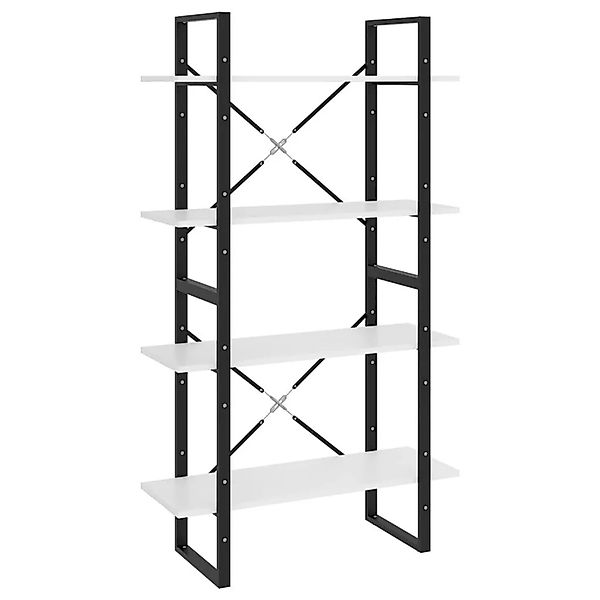 vidaXL Bücherregal 4 Fächer Weiß 80x30x140 cm Holzwerkstoff 806457 günstig online kaufen