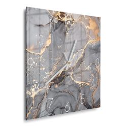 DEQORI Wanduhr 'Elegantes Marmormuster' (Glas Glasuhr günstig online kaufen