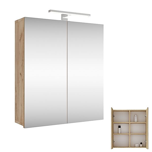 Planetmöbel Badezimmerspiegelschrank Spiegelschrank Merkur mit/ohne LED günstig online kaufen