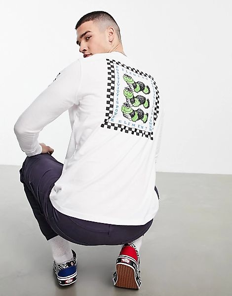 Element – Ganzo – Langärmliges Shirt in Weiß mit Rückenprint günstig online kaufen