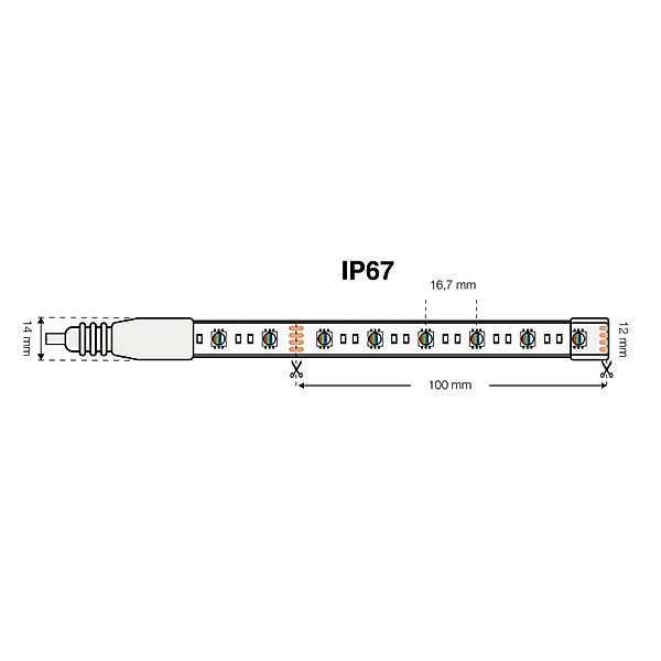 SLC LED-Strip RGBW 10m 144W IP67 günstig online kaufen