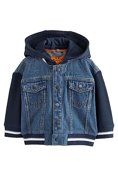 Next Jeansjacke Denim-Kapuzenjacke aus 100 % Baumwolle günstig online kaufen
