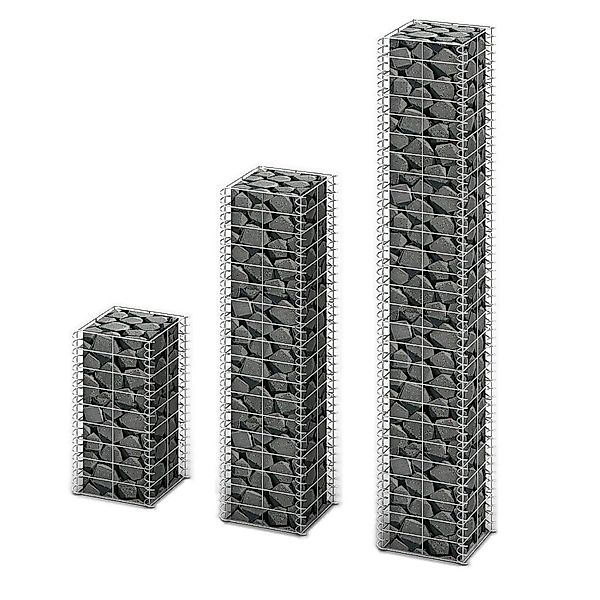 vidaXL Gartenzaun Gabionen-Set 3-tlg. Verzinkter Draht, günstig online kaufen