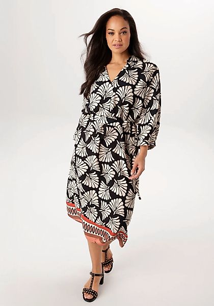 Aniston PLUS Blusenkleid mit Gürtel - NEUE KOLLEKTION günstig online kaufen