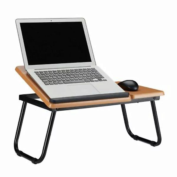 relaxdays Laptoptisch mit neigbarer Arbeitsfläche braun günstig online kaufen