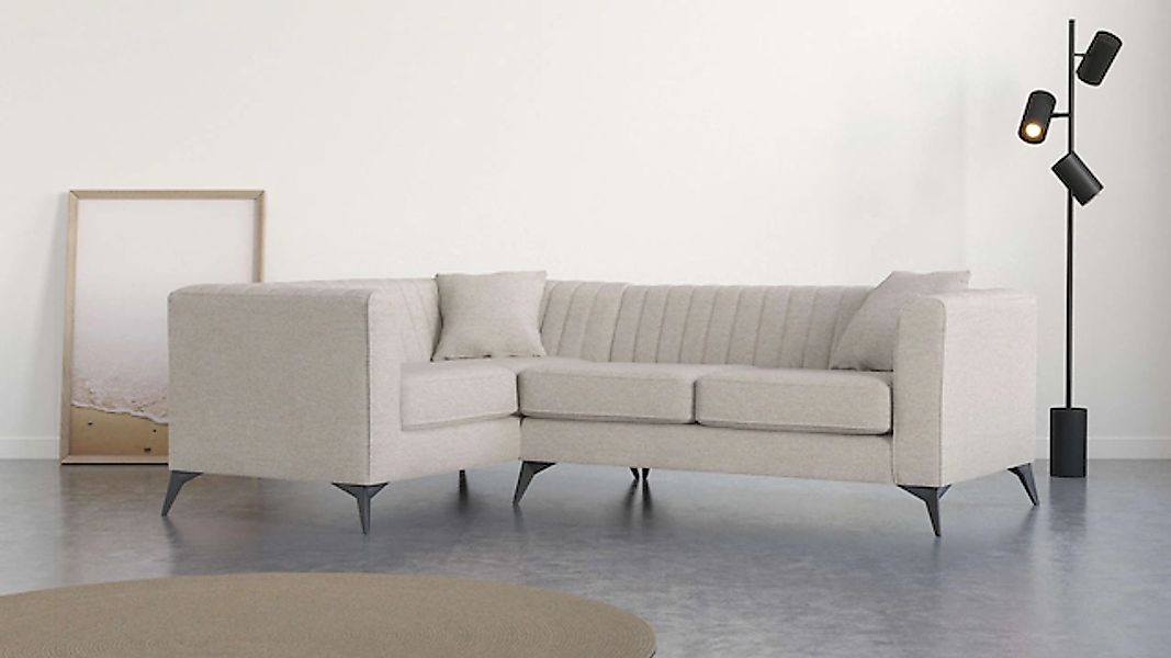 Places of Style Ecksofa »MATTHEW L-Form ideal für kleine Räume, Maße B/T/H: günstig online kaufen