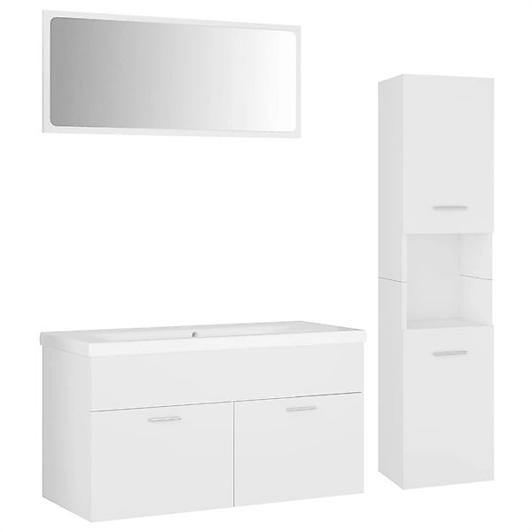 vidaXL Badmöbel-Set Weiß Holzwerkstoff Modell 27 günstig online kaufen