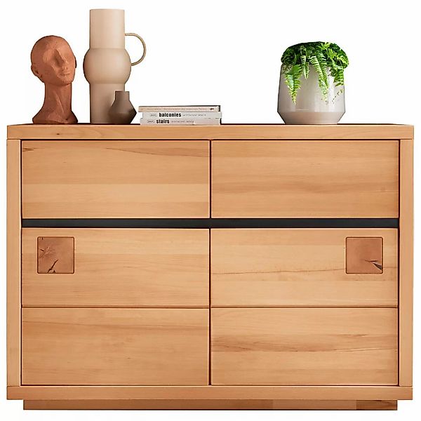 Sideboard 120 cm breit modern in massiver Buche geölt WINCHESTER-69 günstig online kaufen