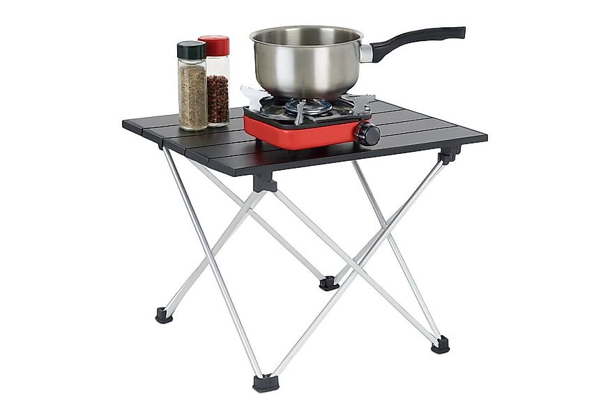 relaxdays Klapptisch Faltbarer Campingtisch aus Aluminium, S günstig online kaufen