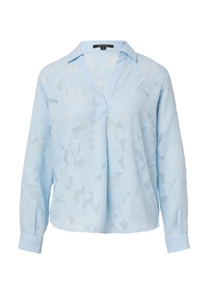 comma Langarmbluse Bluse Semitransparente Jacquard-Bluse im günstig online kaufen