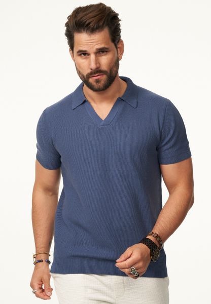SOULSTAR Poloshirt mit offenem Kragen Herren günstig online kaufen